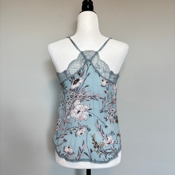 Love Stitch Y2K Tank Cami Fairy Feminine Floral Lace Baby Blue Size Small - Picture 7 of 12
